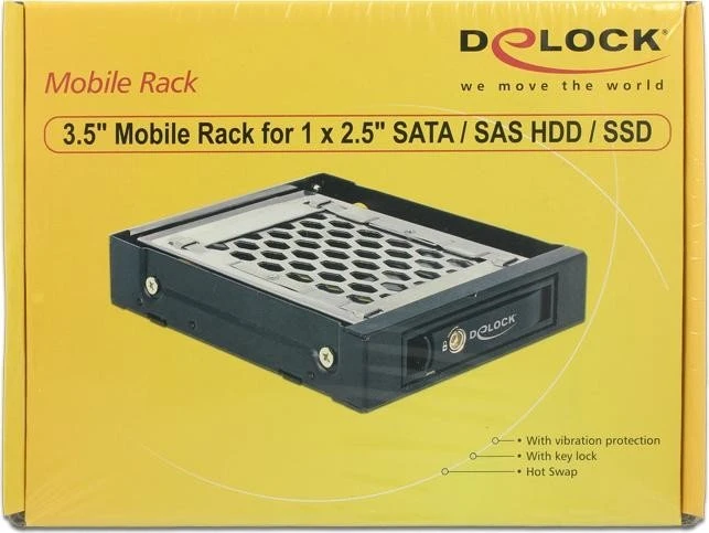 DeLOCK 3.5" Wechselrahmen mit Vibrationsschutz für 2.5"