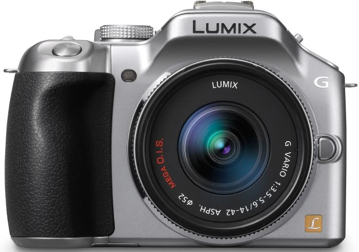 Panasonic Lumix DMC-G5 silber mit Objektiv Lumix G Vario 14-42mm 3.5-5.6 II ASPH OIS