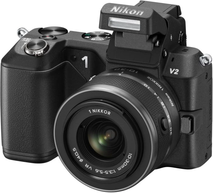 Nikon 1 V2 schwarz mit Objektiv 1 NIKKOR 10-30mm 3.5-5.6 VR