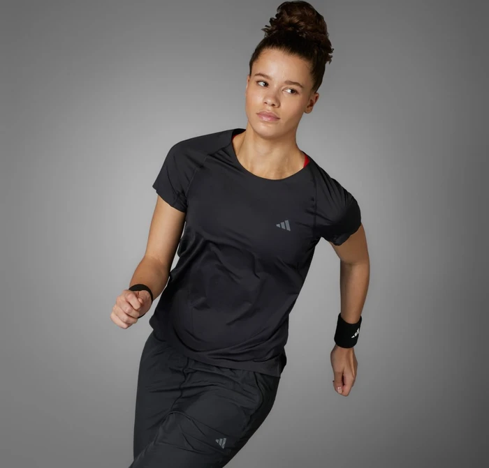 adidas Adizero Running Laufshirt kurzarm schwarz (Damen)
