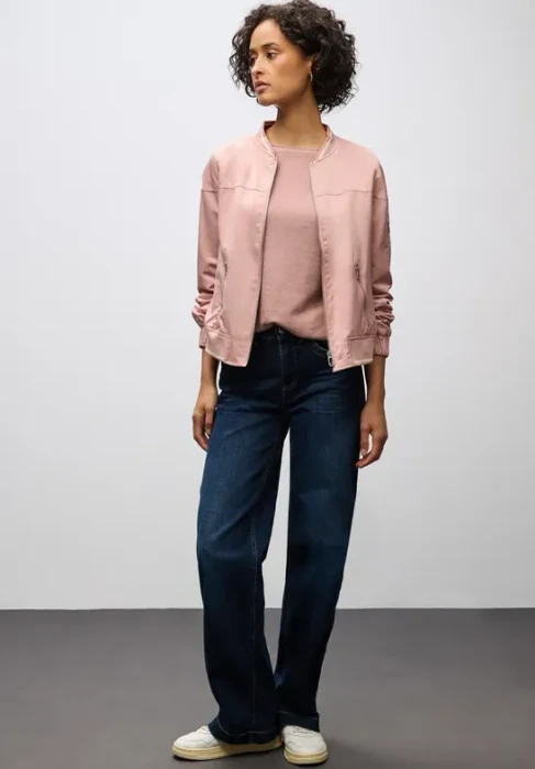 Street One Soft Melange Shirt langarm faded rose mel. (Damen)
