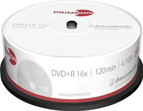 Primeon silver-protect-disc DVD+R 4.7GB, 16x, 25er Spindel, silver