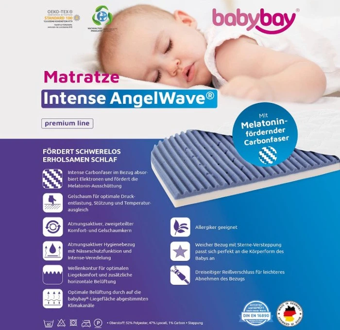 Babybay Intense Angelwave Kinderbettmatratze 41.5x81cm