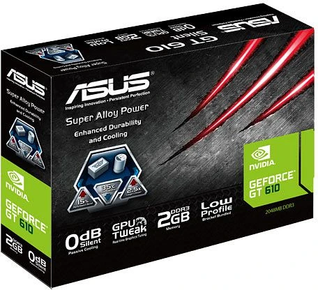 ASUS GeForce GT 610 Silent, GT610-SL-2GD3L, 2GB DDR3, VGA, DVI, HDMI