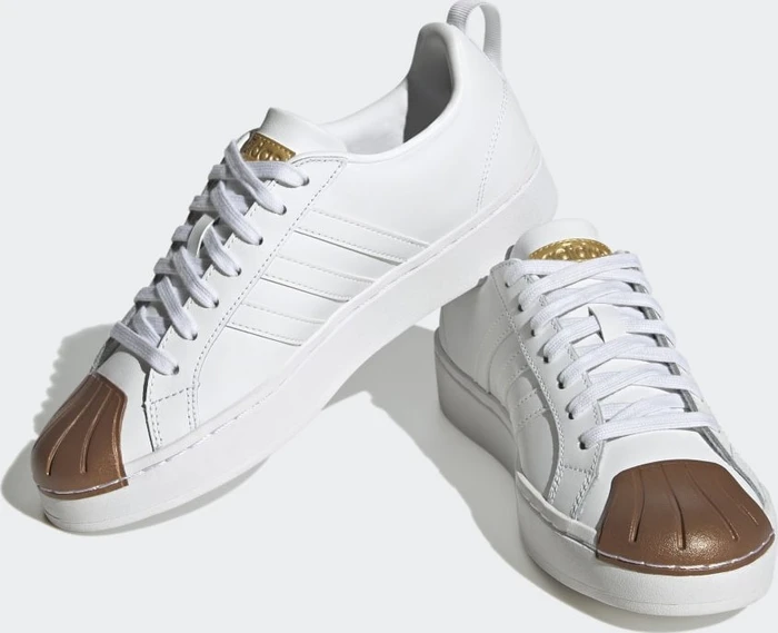 adidas Streetcheck Cloudfoam Lifestyle Basketball Low Court Graphic cloud white/matte gold (Damen)