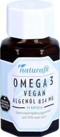 naturafit Omega 3 vegan Algenöl Kapseln, 45 Stück