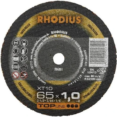 Rhodius TopLine XT 10 Mini Trennscheibe, 100x1x10mm, 50 Stück