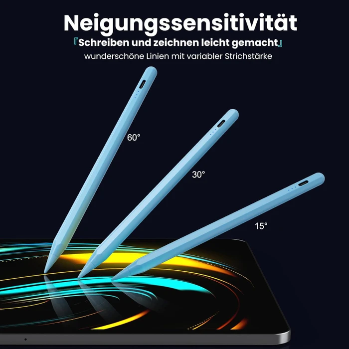 Kingone Stylus Pen Stift für iPad 2018-2026, blau, USB-C