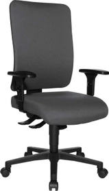 Topstar Open X (P) Bürostuhl inkl. Armlehnen, Fußkreuz Kunststoff schwarz, Bezug Stoff grau