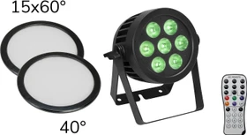 Eurolite Set LED IP PAR 7x9W SCL Spot + 2x Diffusorscheibe