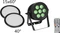 Eurolite Set LED IP PAR 7x9W SCL Spot + 2x Diffusorscheibe Vorschaubild