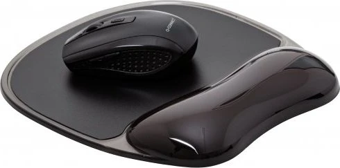 Q-Connect Gel-Mousepad mit Handgelenkauflage, 230x220mm, schwarz