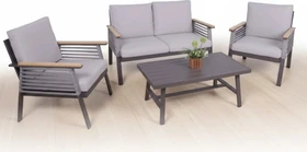 Garden Pleasure Denia Lounge-Set grau, 4-tlg.