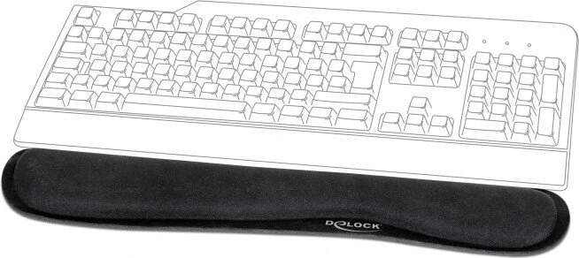 DeLOCK Handgelenkauflage für Tastatur, schwarz