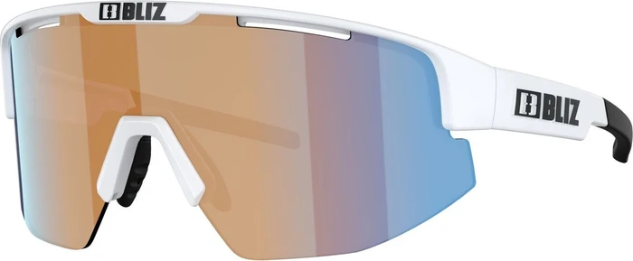 Bliz Matrix matte white/coral-orange mirror blue