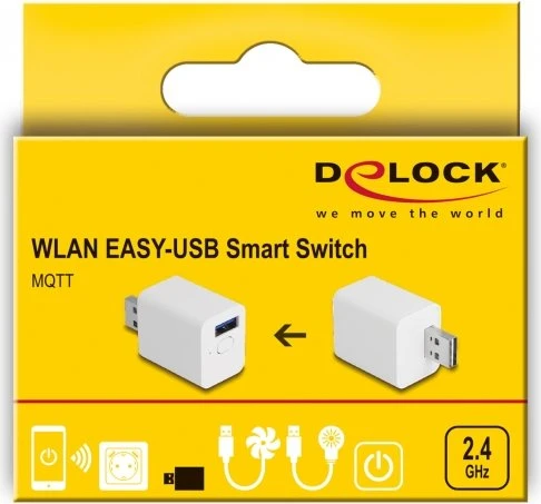 DeLOCK WLAN EasyUSB Smart Schalter MQTT, 1x USB-A