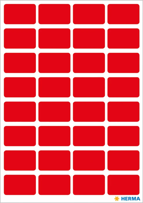 Herma Vielzwecketiketten, 12x18mm, rot, 7 Blatt (224 Etiketten)