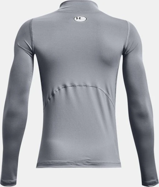 Under Armour HeatGear Armour Mock Funktionsshirt langarm steel/black (Junior)