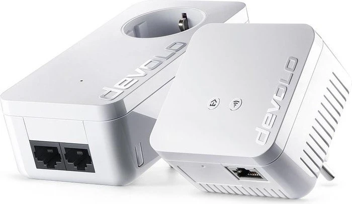 devolo dLAN 550 WiFi Network Kit, Powerline/WLAN-Access Point und Powerline-Adapter Set, 2er-Bundle