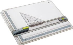 Aristo Profi Plus Zeichenplatte A3, weiß, Schnellzeichendreieck, Studio Case