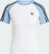 adidas Adicolor 3-Streifen Raglan Slim T-Shirt kurzarm white/ash blue (Damen) Vorschaubild