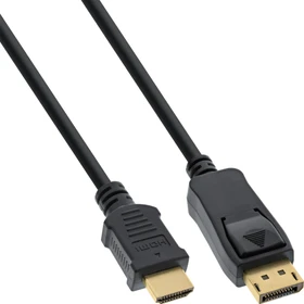 InLine DisplayPort 1.1/HDMI Adapterkabel schwarz, 0.3m