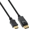InLine DisplayPort 1.1/HDMI Adapterkabel schwarz, 0.3m Vorschaubild