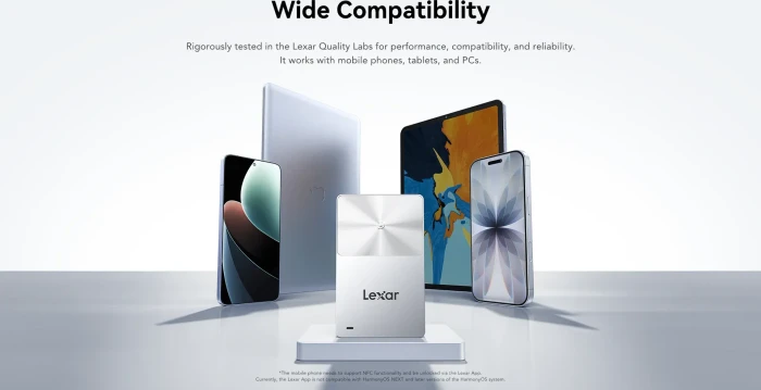 Lexar TouchLock Portable SSD, 512GB, USB-C 3.0