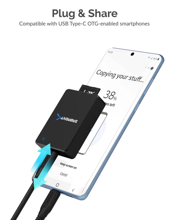 Sabrent SD Express Single-Slot-Cardreader, USB-C 3.1 [Buchse]