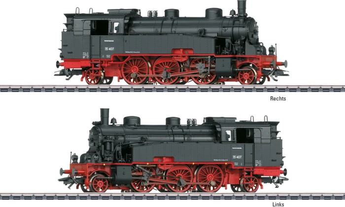 Märklin - Spur H0 Dampflok - Dampflokomotive Baureihe 75.4