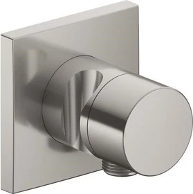 Keuco IXMO 59556 Pure 2-Wege Umstellventil mit Schlauchanschluss und Brausehalter eckig edelstahl-finish