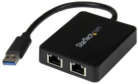 StarTech LAN-Adapter, 2x RJ-45, USB-A 3.0 [Stecker] (USB32000SPT)