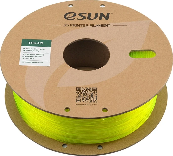 eSUN 3D TPU, Fluorescent Yellow, Spule, 1.75mm, 1.00kg (TPU-HS175F-Y1P1)