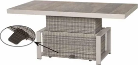 Siena Garden Corido Lifttisch Gartentisch 160x90cm ice grey