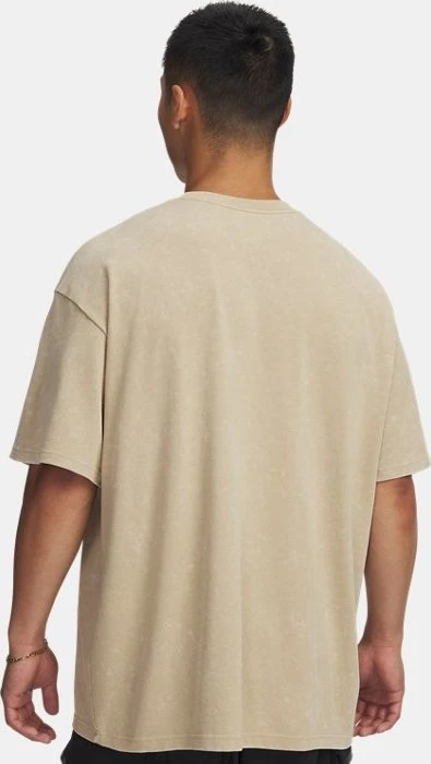 Under Armour Heavyweight Logo Wash T-Shirt kurzarm field khaki/white (Herren)