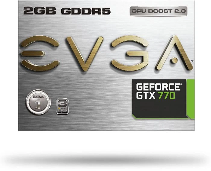 EVGA GeForce GTX 770 ACX Cooler, 2GB GDDR5, 2x DVI, HDMI, DP