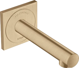 Hansgrohe Axor Uno Elektronik-Waschtischmischer Unterputz für Wandmontage mit Auslauf 161mm brushed bronze