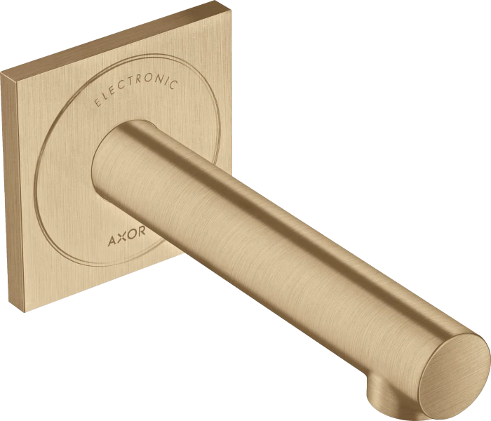 Hansgrohe Axor Uno Elektronik-Waschtischmischer Unterputz für Wandmontage mit Auslauf 161mm brushed bronze