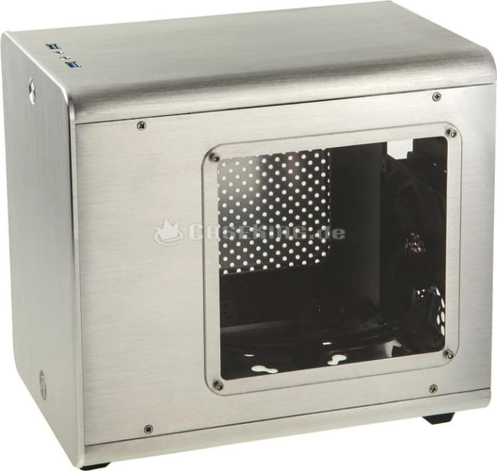 Raijintek Metis silber, Acrylfenster, Mini-ITX