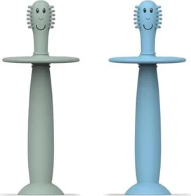 Matchstick Monkey Baby Training Toothbrush mint green/light blue, 2 Stück