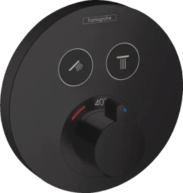 Hansgrohe ShowerSelect S Thermostat Unterputz für 2 Verbraucher mattschwarz