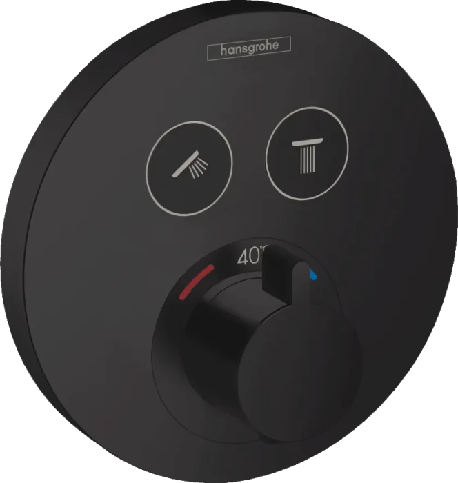 Hansgrohe ShowerSelect S Thermostat Unterputz für 2 Verbraucher mattschwarz