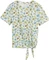 Tom Tailor Knoten-Detail T-Shirt kurzarm white green blue flower print (Damen) Vorschaubild