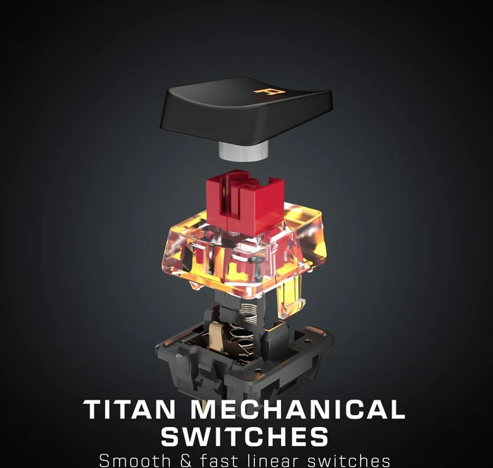 Turtle Beach Vulcan TKL, LEDs RGB, TITAN Mechanical Linear, USB, DE