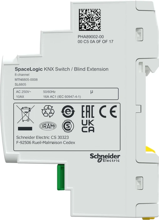 Schneider Electric SpaceLogic KNX Erweiterung Schalter/Jalousie 8-fach/4-fach, 16A/10A, 4TE REG, Schaltaktor