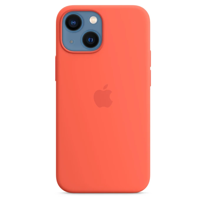 Apple Silikon Case mit MagSafe für iPhone 13 Mini Nektarine