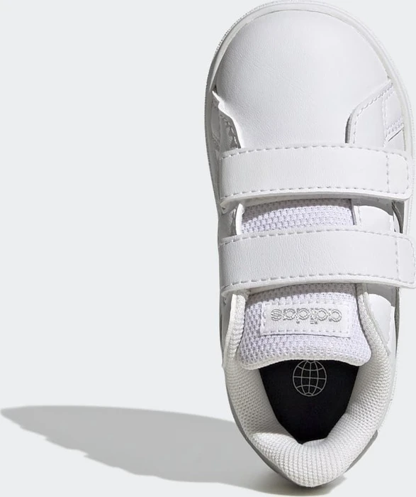 adidas Grand Court Lifestyle Hook and Loop cloud white/matte silver (Junior)