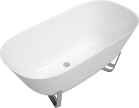Villeroy & Boch Antheus Solo Quaryl Badewanne freistehend 155x75cm, weiß alpin