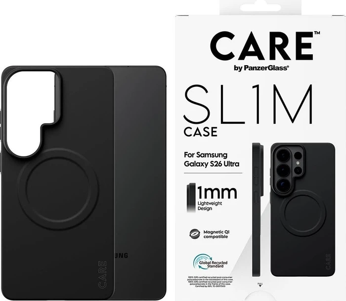 PanzerGlass Care SL1M Case Black w. Qi für Samsung Galaxy S26 Ultra