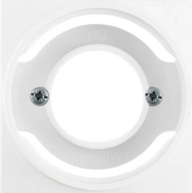 Berker S.1/B.3/B.7 Zentralstück für Lichtsignal E14, weiß glänzend